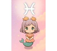 Kawaii Pisces with Chibi Girl: Cute Zodiac Sign Lined Notebook for Girls, School, Journaling, and Gift Ideas