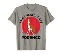 Kawaii Podenco Adoro davvero il simpatico amante dei cani Podenco Maglietta