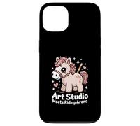 Kawaii Pony Art Studio incontra equitazione cavallo Arena Custodia per iPhone 13