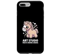 Kawaii Pony Art Studio incontra equitazione cavallo Arena Custodia per iPhone 7 Plus/8 Plus