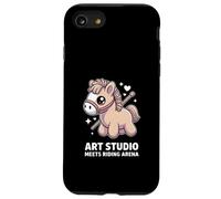 Kawaii Pony Art Studio incontra equitazione cavallo Arena Custodia per iPhone SE (2020) / 7/8