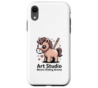 Kawaii Pony Art Studio incontra equitazione cavallo Arena Custodia per iPhone XR