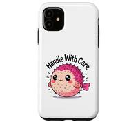 Kawaii Pufferfish Ocean Art Maniglia con cura Sea Life Design Custodia per iPhone 11