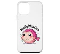 Kawaii Pufferfish Ocean Art Maniglia con cura Sea Life Design Custodia per iPhone 12 mini