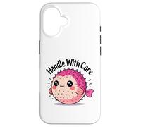 Kawaii Pufferfish Ocean Art Maniglia con cura Sea Life Design Custodia per iPhone 16