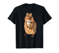 kawaii quokka mangiando cono gelato Maglietta