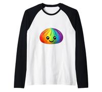 Kawaii Rainbow Dumpling Squishy Raviolo Cutie Arcobaleno Maglia con Maniche Raglan
