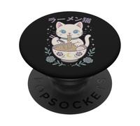 Kawaii Ramen Carino Gatto Pastello Gotico Stile Giappon PopSockets PopGrip Adesivo