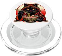 Kawaii Ramen Cat giapponese xilografia Fuji Sunset Art PopSockets PopGrip per MagSafe