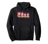 Kawaii Ramen Friends Quattro Chibi Bambini Slurping Noodles Food Felpa con Cappuccio