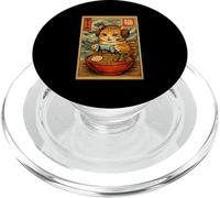 Kawaii Ramen Gatto Gioco Anime Giapponese Noodle Grande Onda PopSockets PopGrip per MagSafe