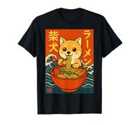 Kawaii Ramen Shiba Inu Anime Noodles Giapponese Carino Maglietta