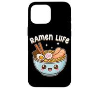 Kawaii Ramen Vita Ciotola Di Ramen Noodles Zuppa Anime Otaku Custodia per iPhone 16 Pro Max