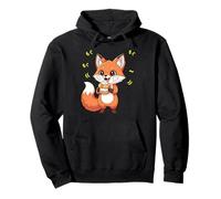 Kawaii Red Fox Forest Dog Munching Felicemente Felpa con Cappuccio