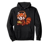 Kawaii Red Panda Gaming Japanese Inspired Retro Videogiochi Felpa con Cappuccio