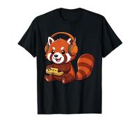 Kawaii Red Panda Gaming Japanese Inspired Retro Videogiochi Maglietta
