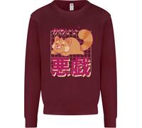 Kawaii Rosso Panda Giapponese Carino Bambini Felpa Maglione