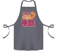 Kawaii Rosso Panda Giapponese Carino Cotone Grembiule 100% Biologico