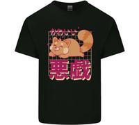 Kawaii Rosso Panda Giapponese Carino T-Shirt Ragazzi Ragazze