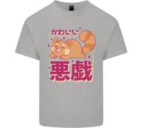 Kawaii Rosso Panda Giapponese Carino T-Shirt Ragazzi Ragazze