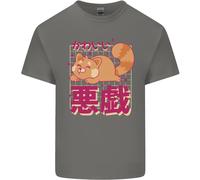 Kawaii Rosso Panda Giapponese Carino T-Shirt Ragazzi Ragazze