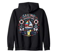 Kawaii Sailing Adventure Boat Ocean Lemonade Felpa con Cappuccio