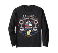 Kawaii Sailing Adventure Boat Ocean Lemonade Maglia a Manica