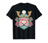 Kawaii Samurai Casco Carino Guerriero Arte Maglietta