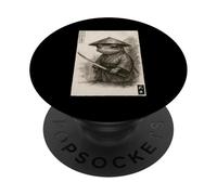 Kawaii Samurai Rana Antico Edo Estetico Ukiyo-e PopSockets PopGrip Adesivo
