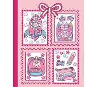 Kawaii School Supplies Composition Notebook for Girls: An Aesthetic Pink Back to School Journal for Girls in Kindergarten & First Grade featuring a ... Backpack, and Crayons - 110 Wide Ruled Pages