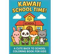 Kawaii School Time Cute Back to School Coloring Book for Kids: A Cute Fun and Adorable Kawaii Designs of School Supplies, Animals, and More!