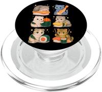Kawaii Scottish Fold Sushi Cat Set in stile Chibi Food PopSockets PopGrip per MagSafe