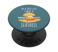 Kawaii SeaShell Cute Sea Shell Ragazze Preteen Beach Ocean Fan PopSockets PopGrip Adesivo