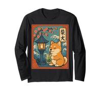 Kawaii Shiba Inu Matcha Boba Giapponese Carino Anime Amante dei Cani Maglia a Manica