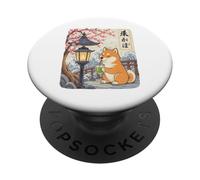 Kawaii Shiba Inu Matcha Boba Giapponese Carino Anime Amante dei Cani PopSockets PopGrip Adesivo