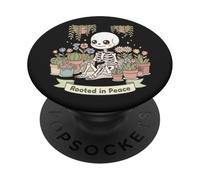 Kawaii Skeleton Plant Lover - Piante Non Persone PopSockets PopGrip Adesivo