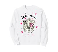 Kawaii Skeleton Rib Cage | Coppia Femminile Romantica Felpa