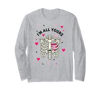 Kawaii Skeleton Rib Cage | Coppia Femminile Romantica Maglia a Manica