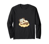 Kawaii Sleepy Panda Cute Sleeping Panda Tee per gli amanti del pisolino Maglia a Manica