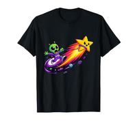 Kawaii Space Adventure Carino Alien Shooting Star Maglietta