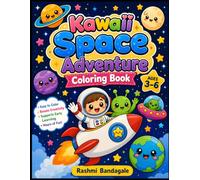 Kawaii Space Adventure Coloring Book for Kids Ages 3-6: Cute Astronauts, Friendly Aliens, Happy Planets, Rockets, Stars, and Easy Space Coloring Pages for Toddlers & Preschoolers