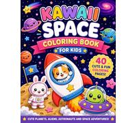 Kawaii Space Coloring Book for Kids: "Fun and Easy Coloring Pages Featuring Cute Planets, Aliens, Animals and Space Adventures”