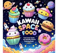 Kawaii Space Food Coloring Book: Cute Cosmic Snacks and Adorable Galactic Treats for Kids and Teens: A Fun and Whimsical Coloring Adventure Featuring Adorable Foods in Outer Space