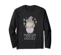 Kawaii Strega Rana Familiare Occulto Carino Estetica Luna Maglia a Manica