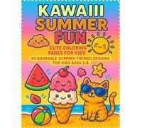 Kawaii Summer Fun: Cute Coloring Pages for Kids: 50 Adorable Summer-Themed Designs for Kids Ages 3-8 | Featuring Ice Cream, Beaches, Animals & More!