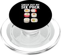 Kawaii Sushi Lover - Check Out My Six Pack Sushi Workout Gym PopSockets PopGrip per MagSafe