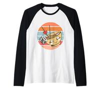Kawaii Sushi Loves Ramen Noodles Love Japan Anime Asian Maglia con Maniche Raglan