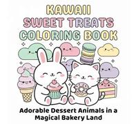 Kawaii Sweet Treats Coloring Book: Adorable Dessert Animals in a Magical Bakery Land