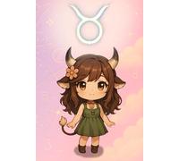 Kawaii Taurus with Chibi Girl: Lined Notebook | Cute Astrology Gift | Zodiac Taurus Journal for Writing and Drawing