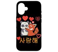 Kawaii - Ti amo - Saranghae - K-POP - Korea Panda Custodia per iPhone 16